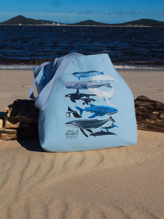 MEGAFAUNA BLUE TOTE BAG XL