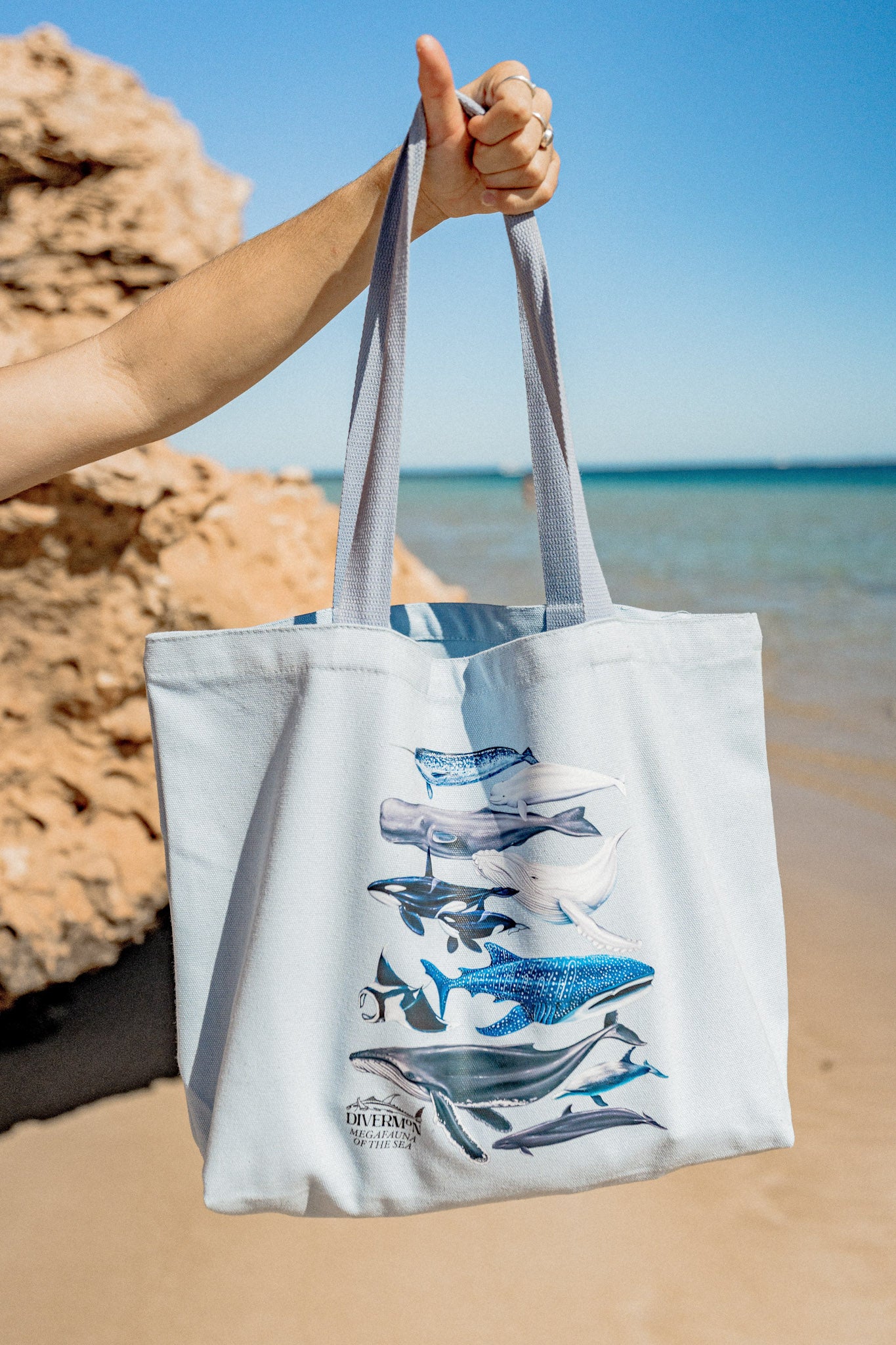 MEGAFAUNA BLUE TOTE BAG XL