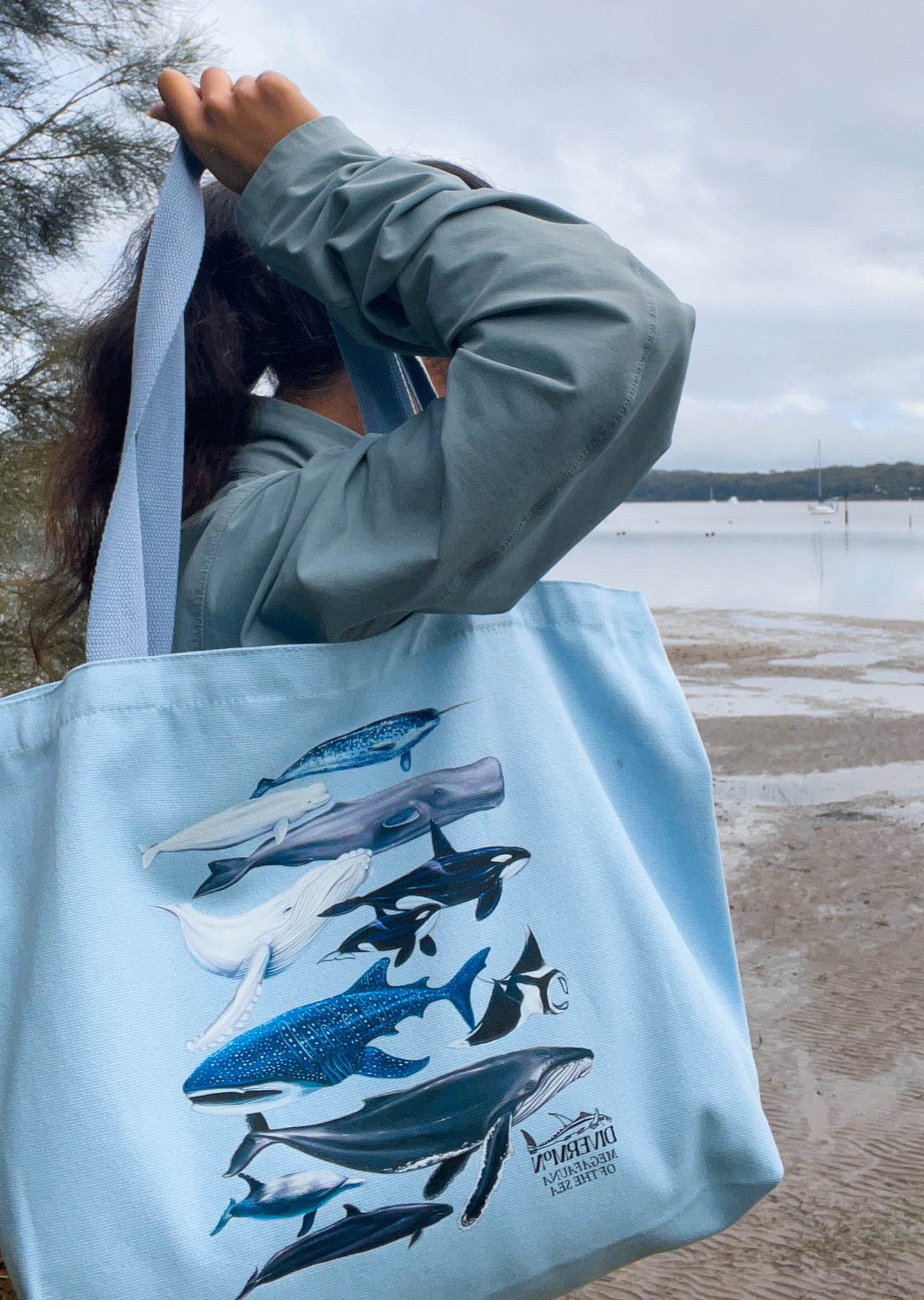 MEGAFAUNA BLUE TOTE BAG XL