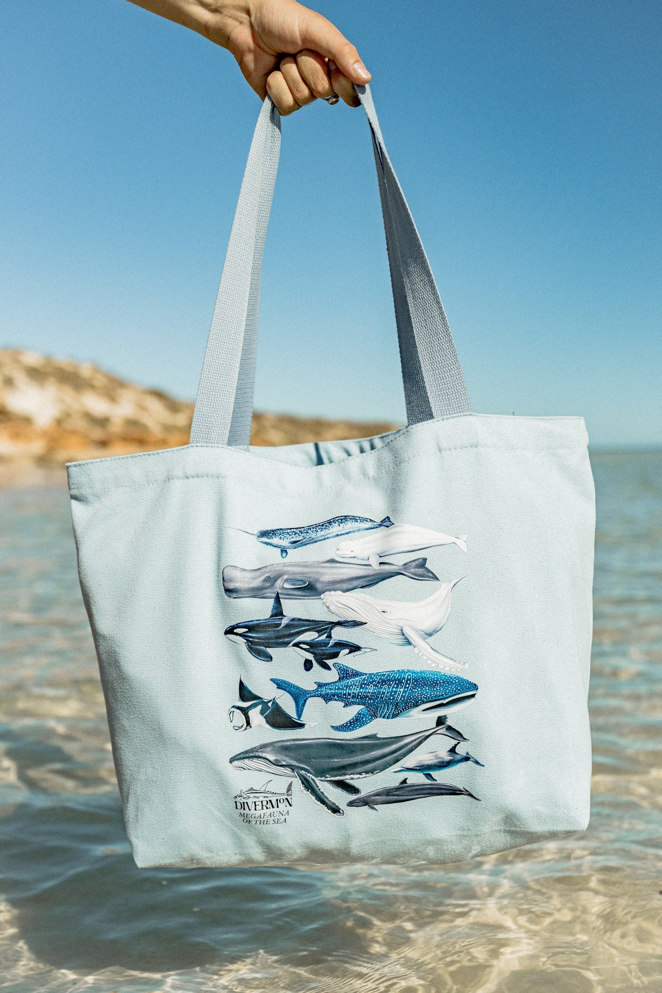 MEGAFAUNA BLUE TOTE BAG XL