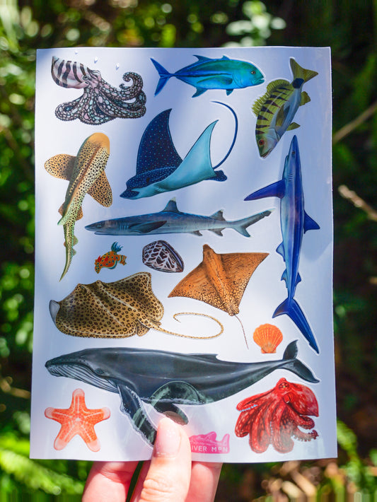 Humpback sticker sheet
