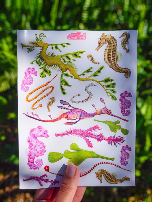 Seahorse sticker sheet