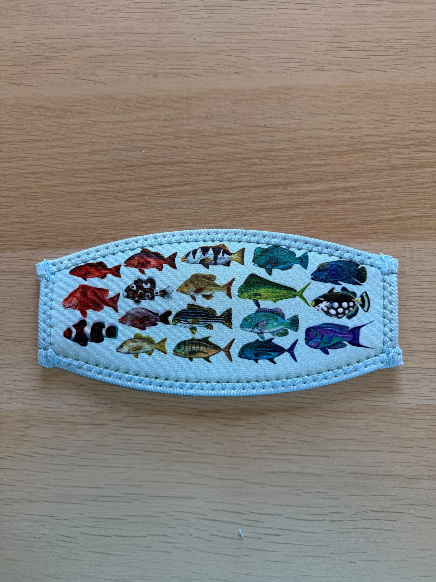 (DISCOUNTED ONE SIDE FAULTY) RAINBOW FISH NEOPRENE MASK TAMER