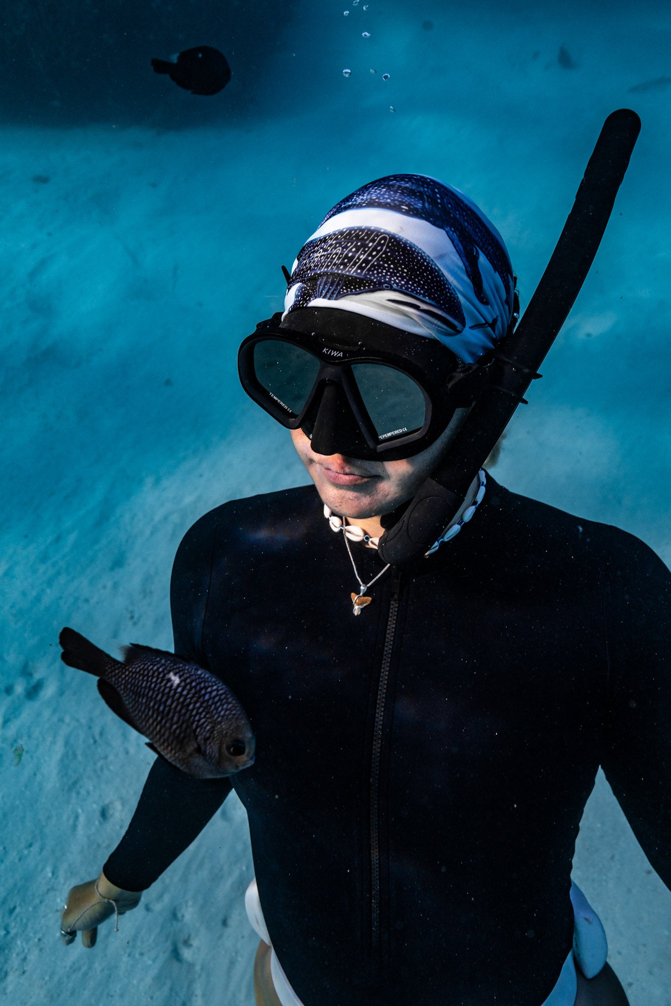 WHALE SHARK BLUE UV GAITER HEADWEAR