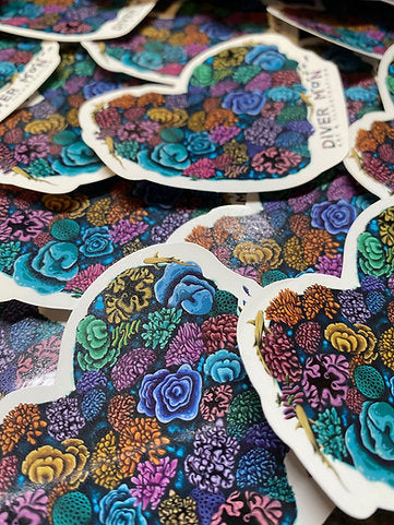 CORAL HEART STICKER