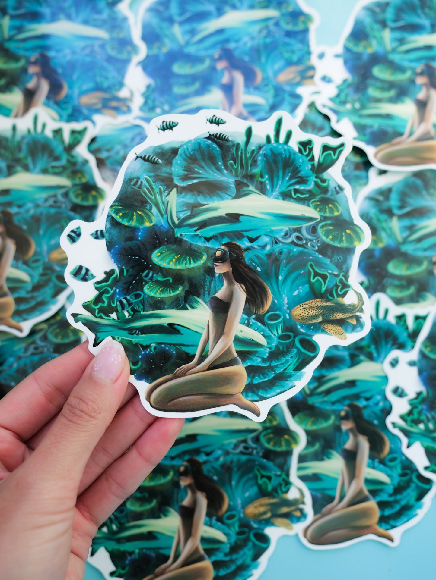CORAL BOMBIE GIRL STICKER