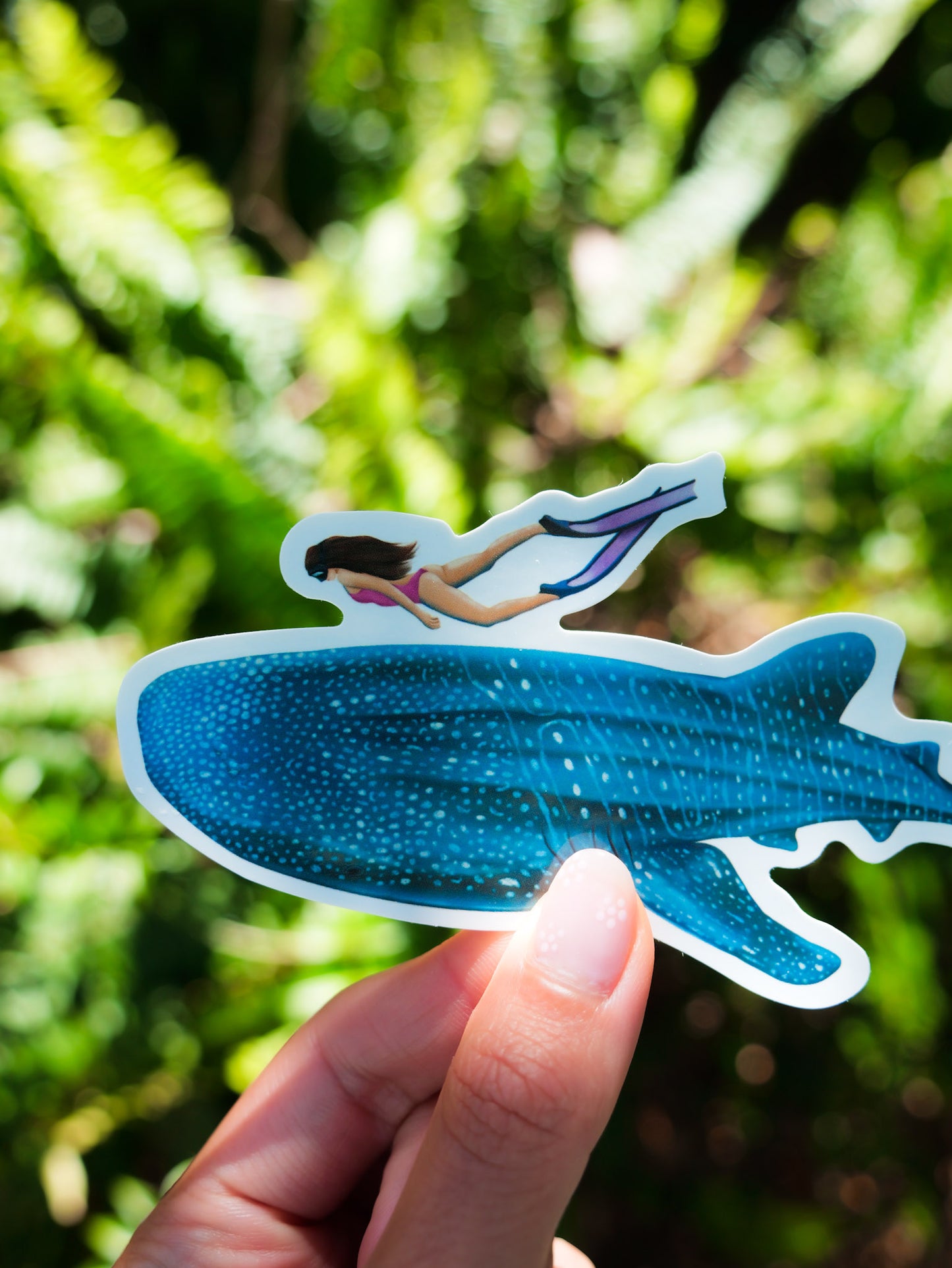 WHALE SHARK GIRL STICKER