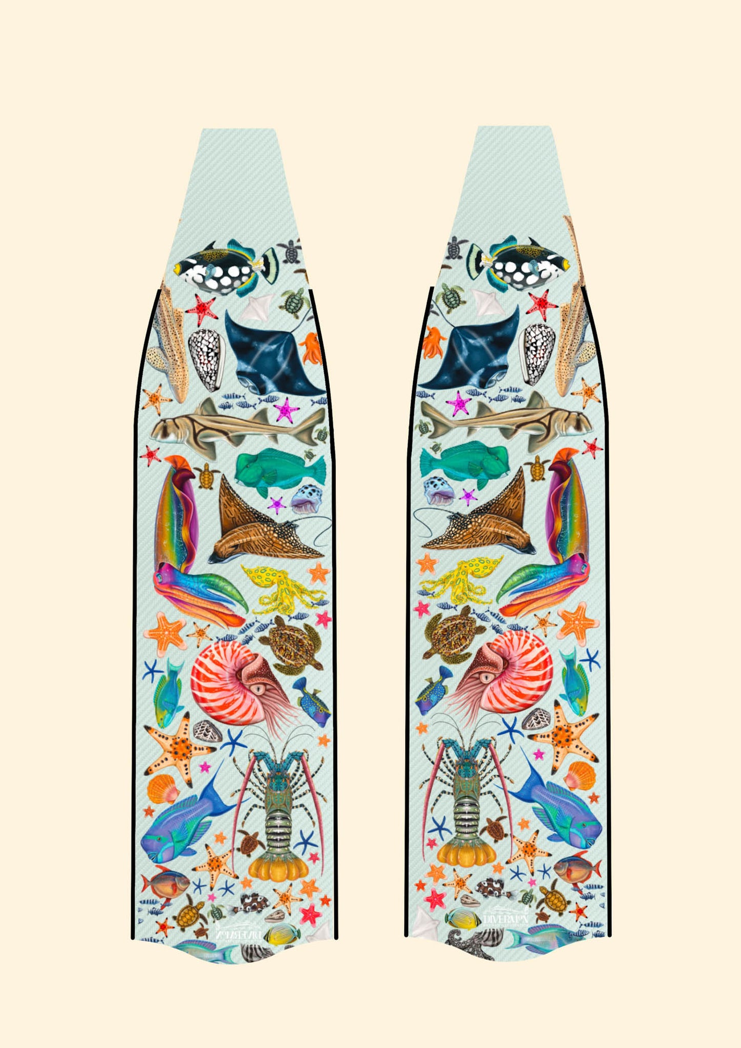 DIVERMON RAINBOW FREEDIVING FINS