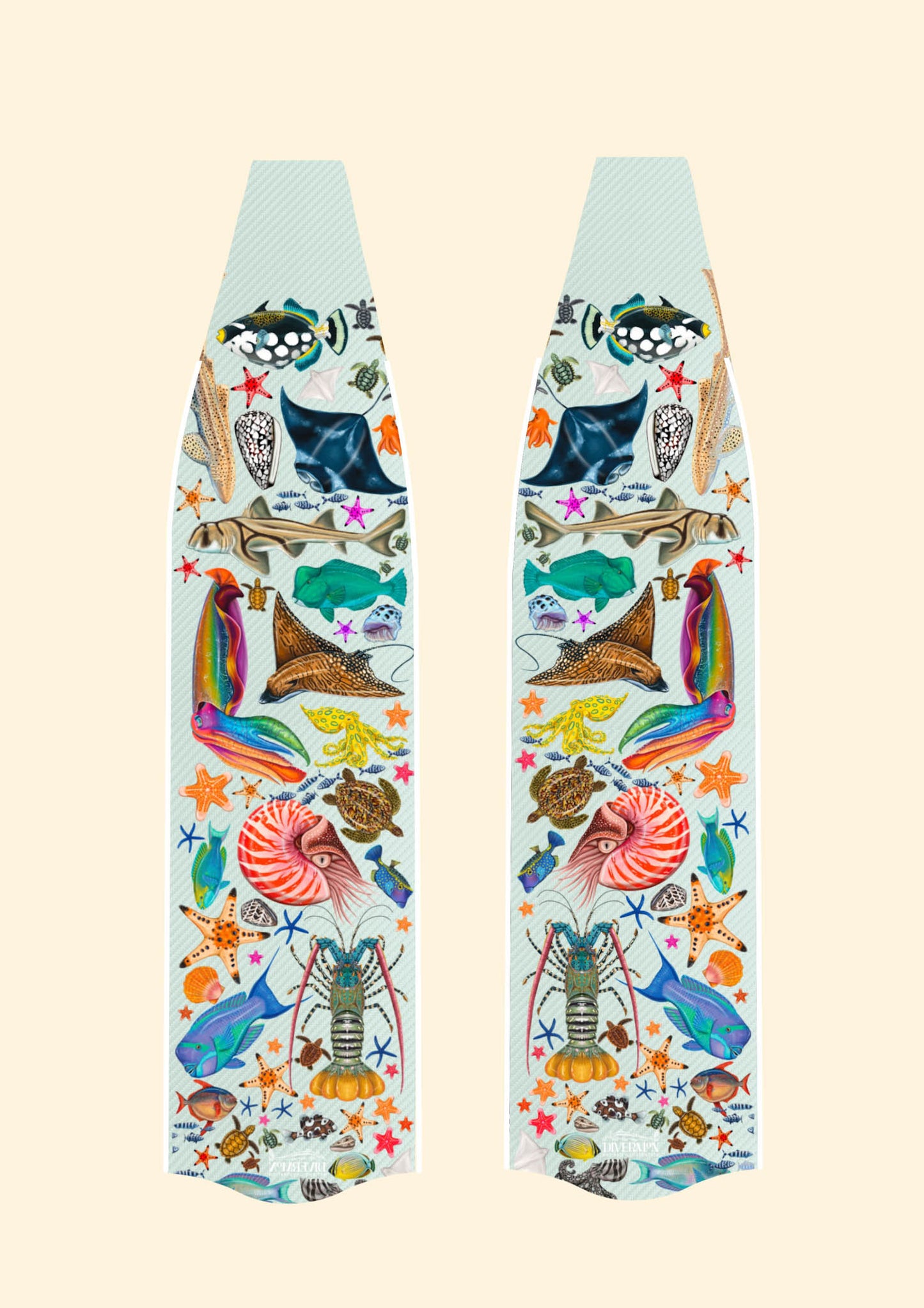 DIVERMON RAINBOW FREEDIVING FINS