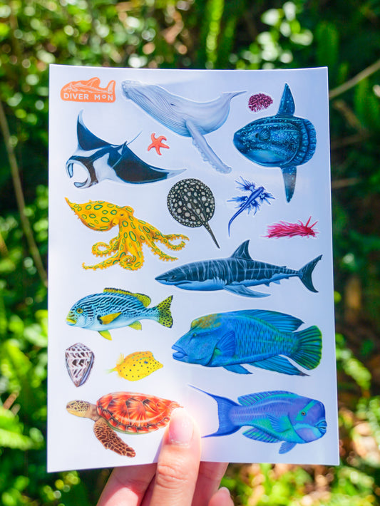 Migaloo sticker sheet
