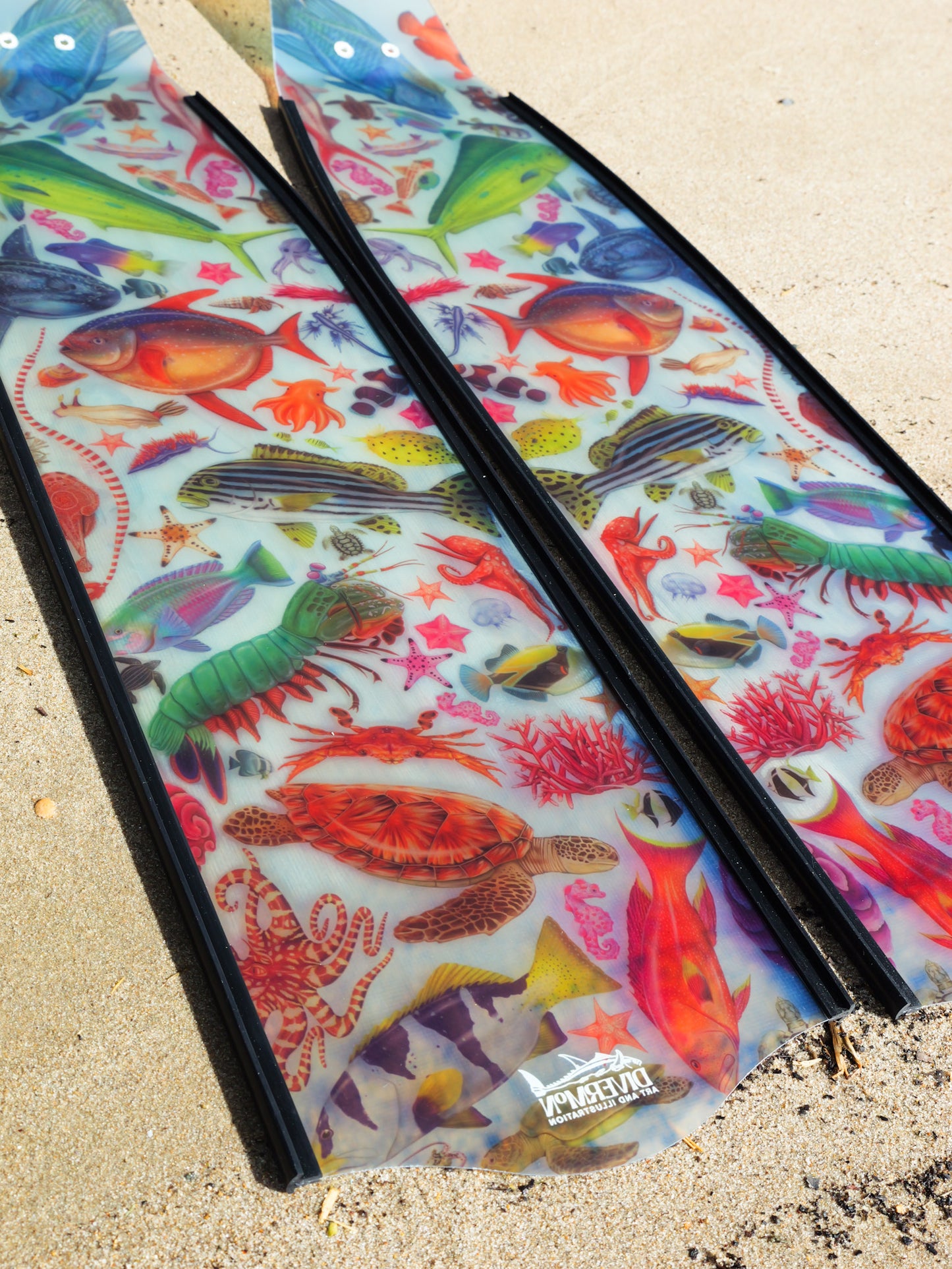 TROPICAL DREAM BLACK FREEDIVING FINS