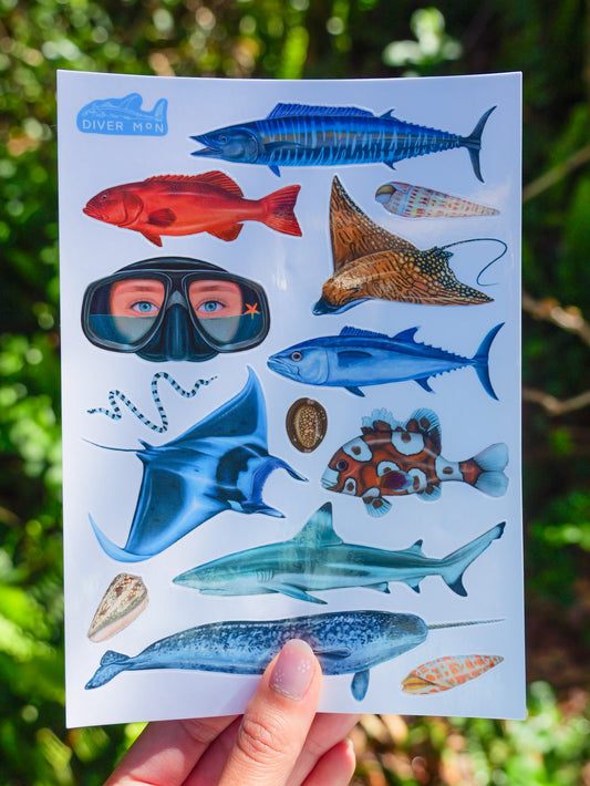 Narwhal sticker sheet