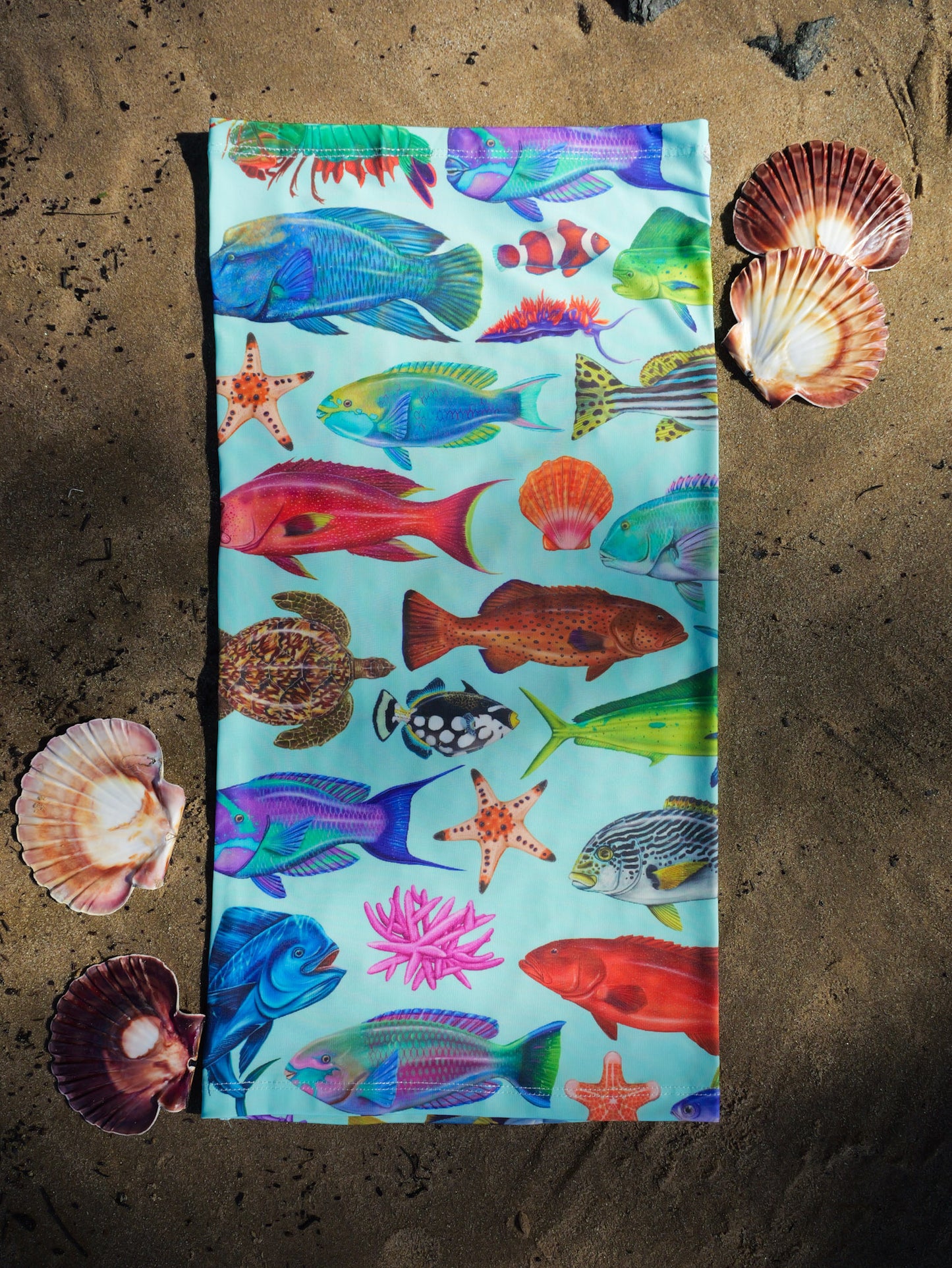 TROPICAL DREAM AQUA UV GAITER HEADWEAR