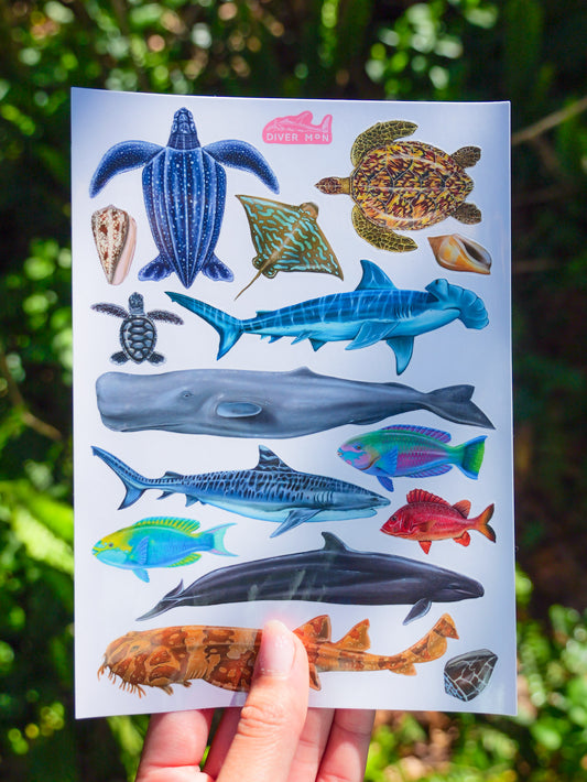 Leatherback sticker sheet