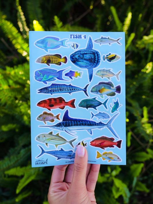 FISH 4 sticker sheet