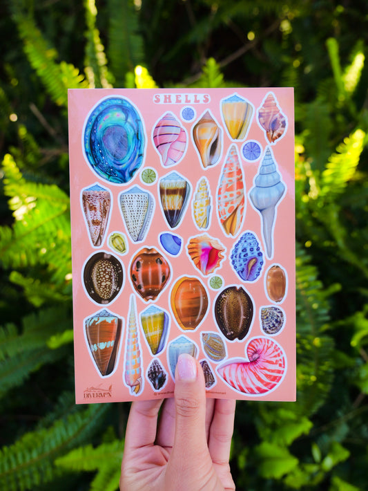 SHELLS sticker sheet