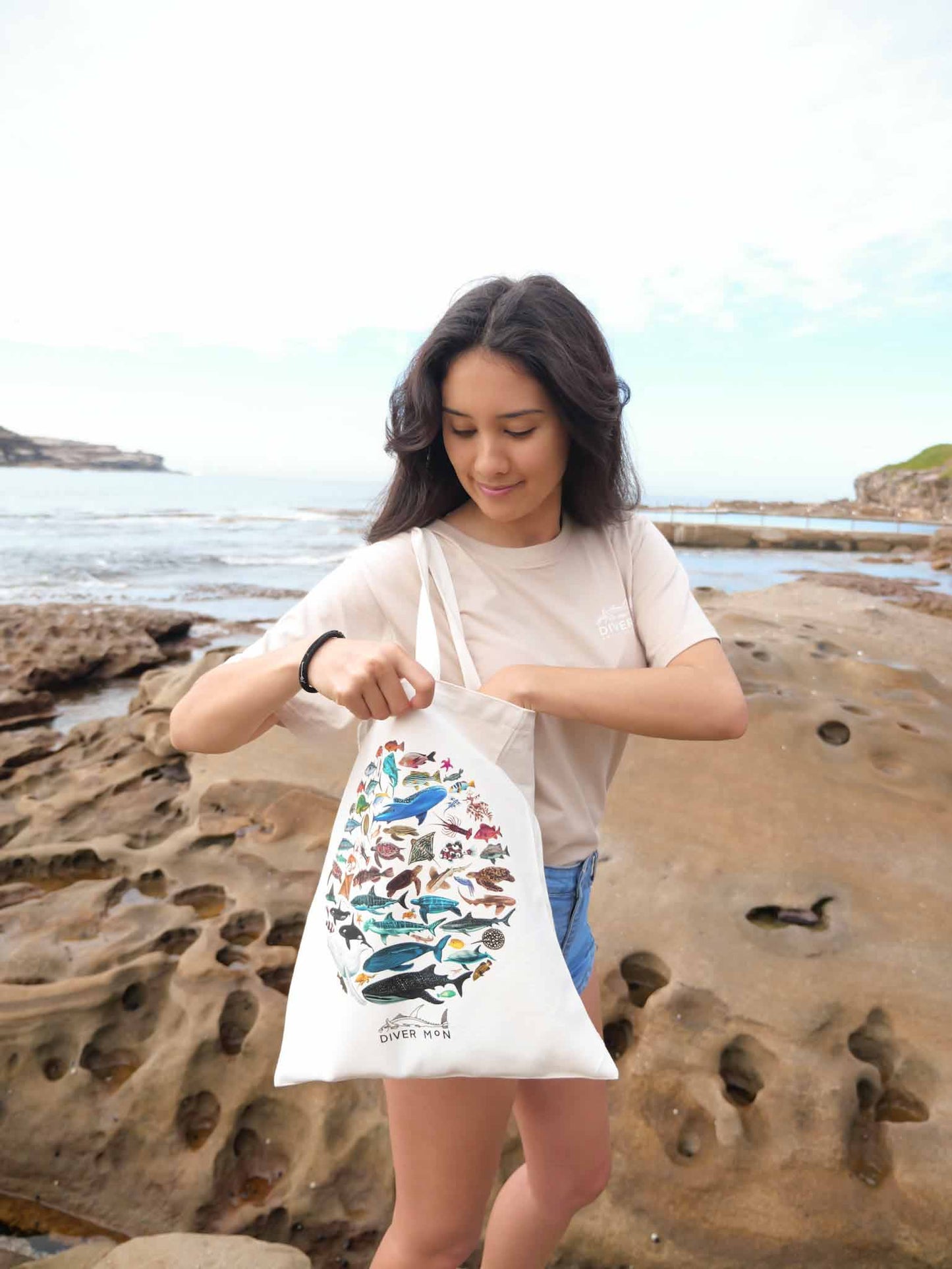WORLDS OCEAN TOTE BAG