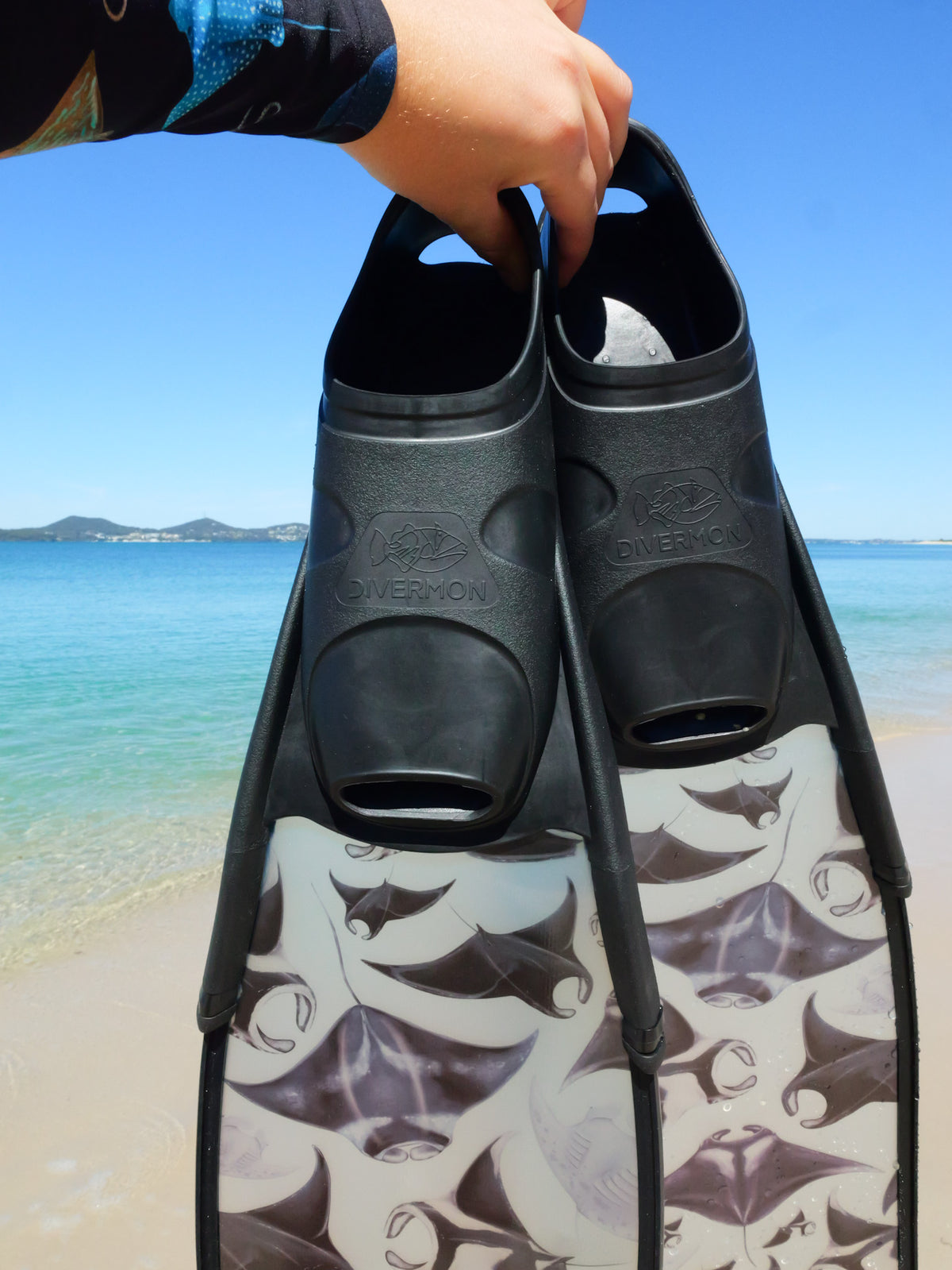 Short fins manta black