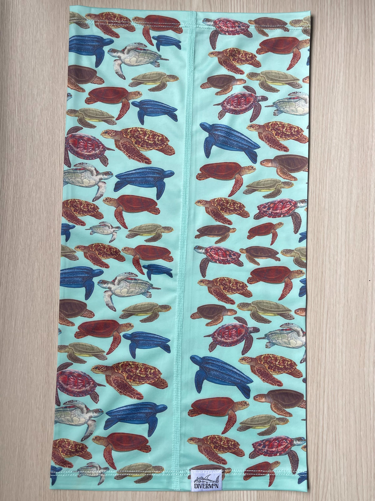 DISCOUNTED (SMALL MISPRINT) MINI TURTLES GREEN UV GAITER HEADWEAR