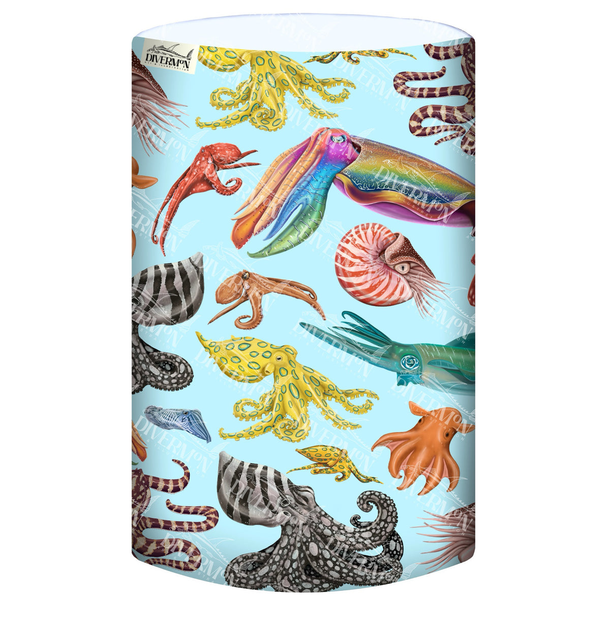 Cephalopod blue UV gaiter headwear