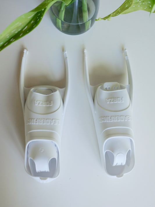 Freediving fin foot pocket detail close up Divermon Art