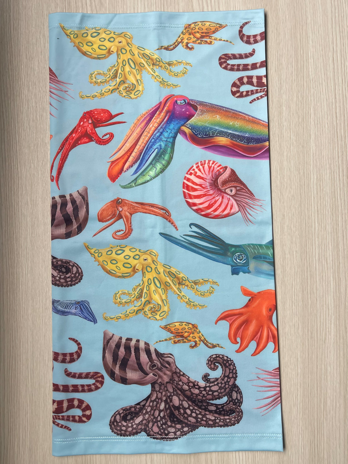 DISCOUNTED (FAULTY) CEPHALOPOD BLUE GAITER HEADWEAR