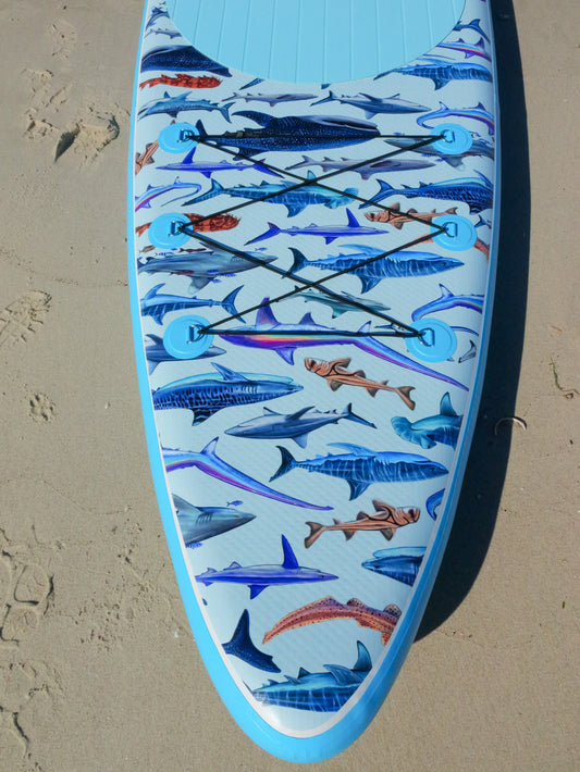 Shark Blue Inflatable Stand Up Paddle Board — SUP BOARD