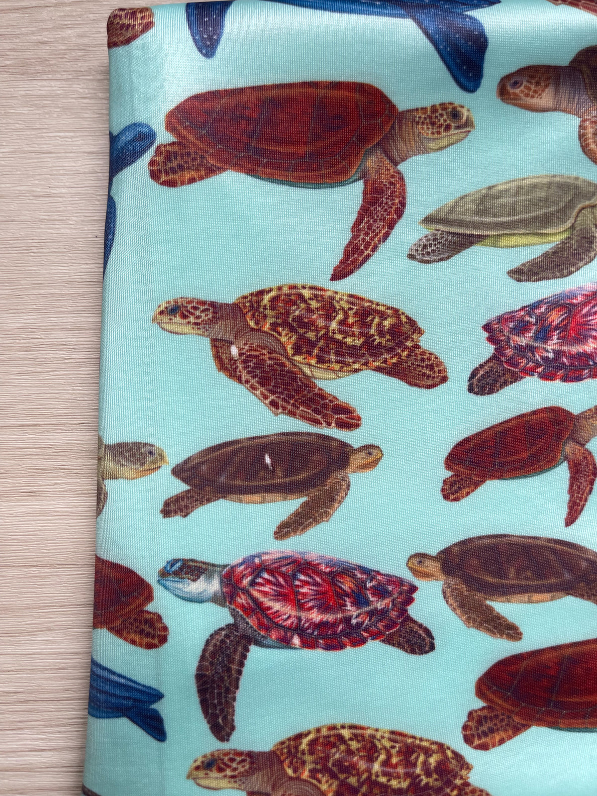 DISCOUNTED (SMALL MISPRINT) MINI TURTLES GREEN UV GAITER HEADWEAR