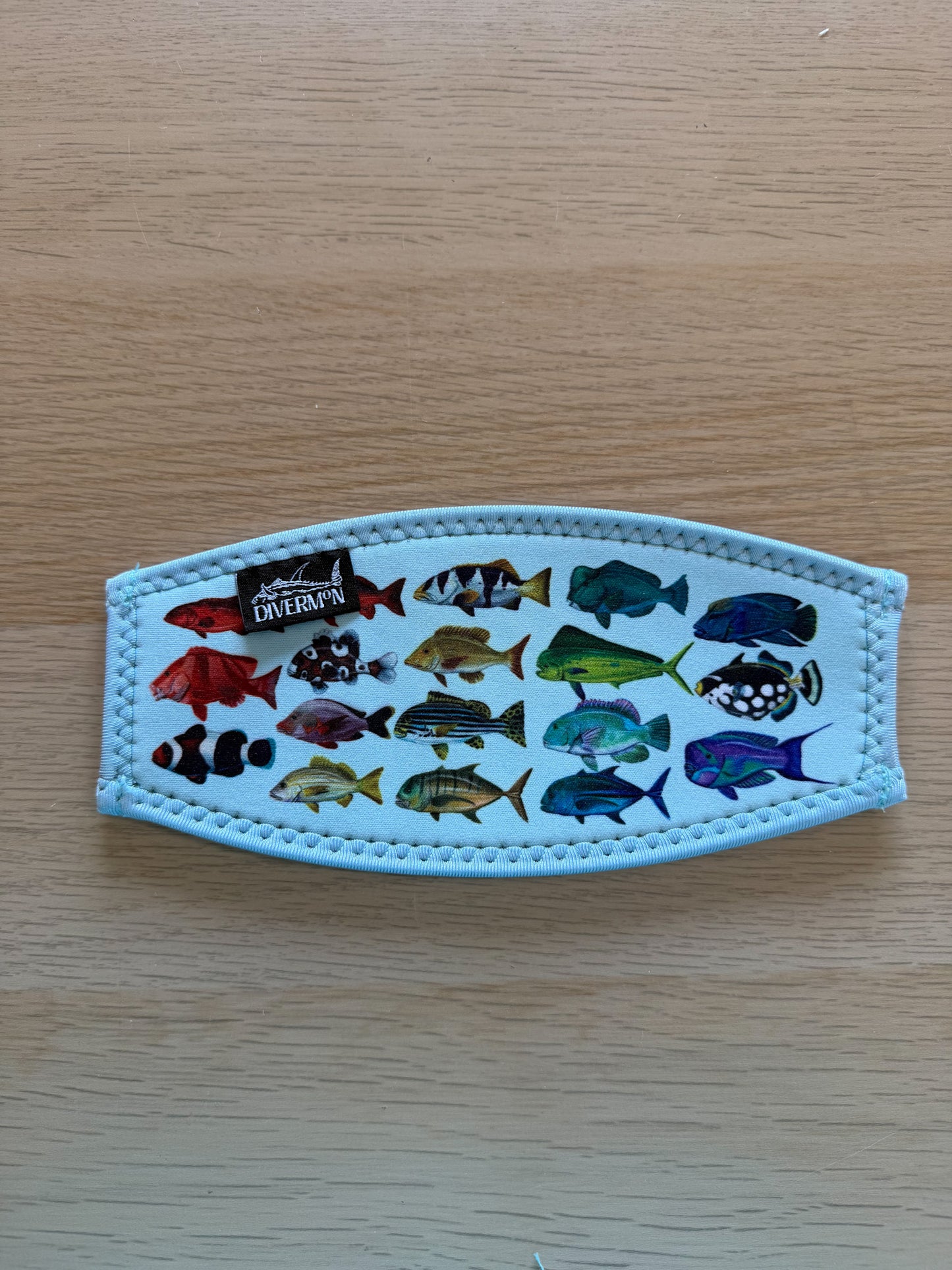 (DISCOUNTED ONE SIDE FAULTY) RAINBOW FISH NEOPRENE MASK TAMER
