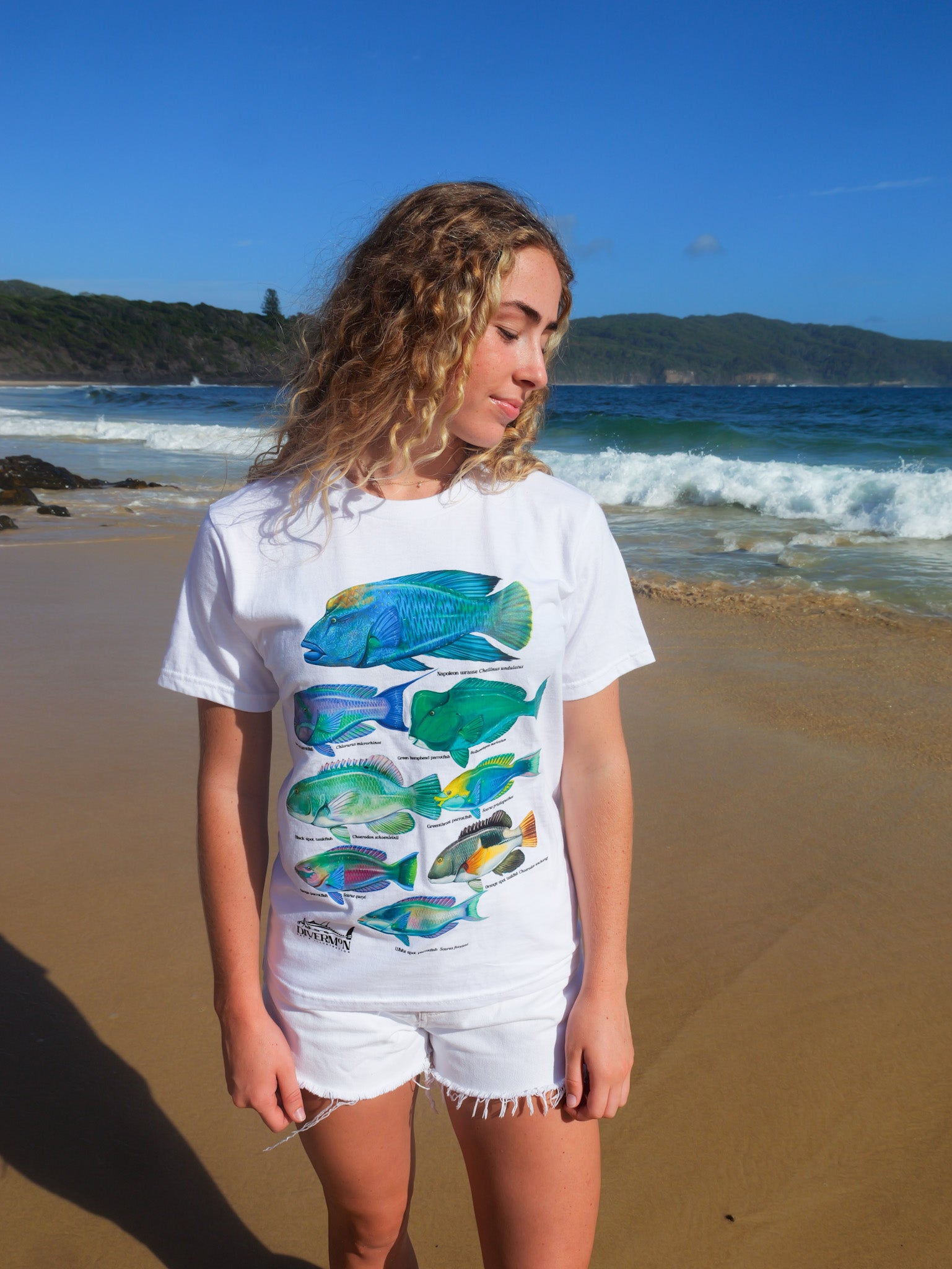 Person wearing Reef Fish t-shirt outdoors by Divermon Art