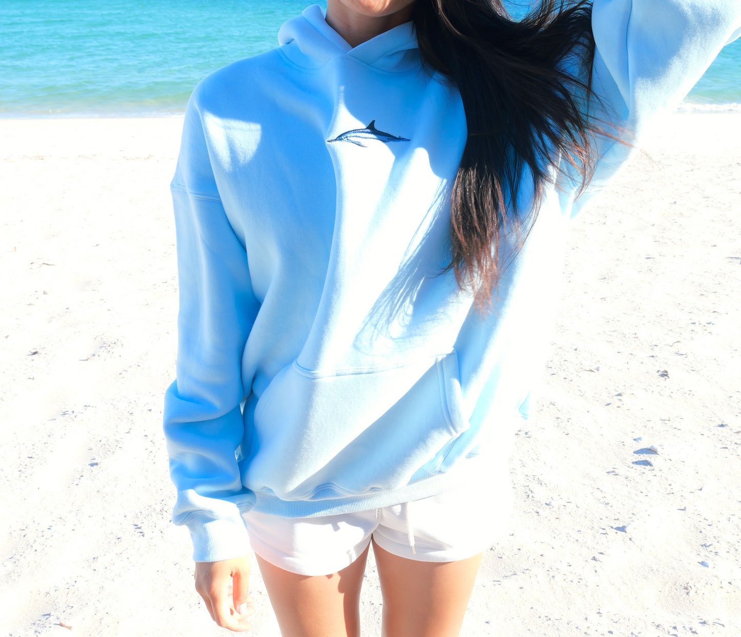 CETACEAN LIGHT BLUE HOODIE UNISEX