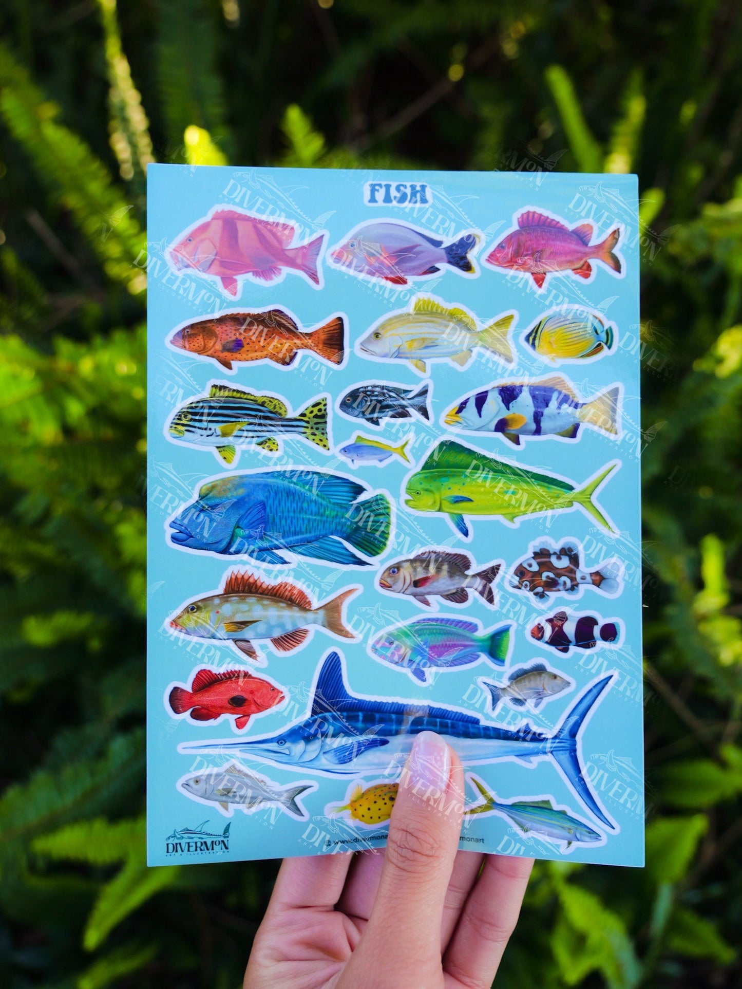 FISH sticker sheet