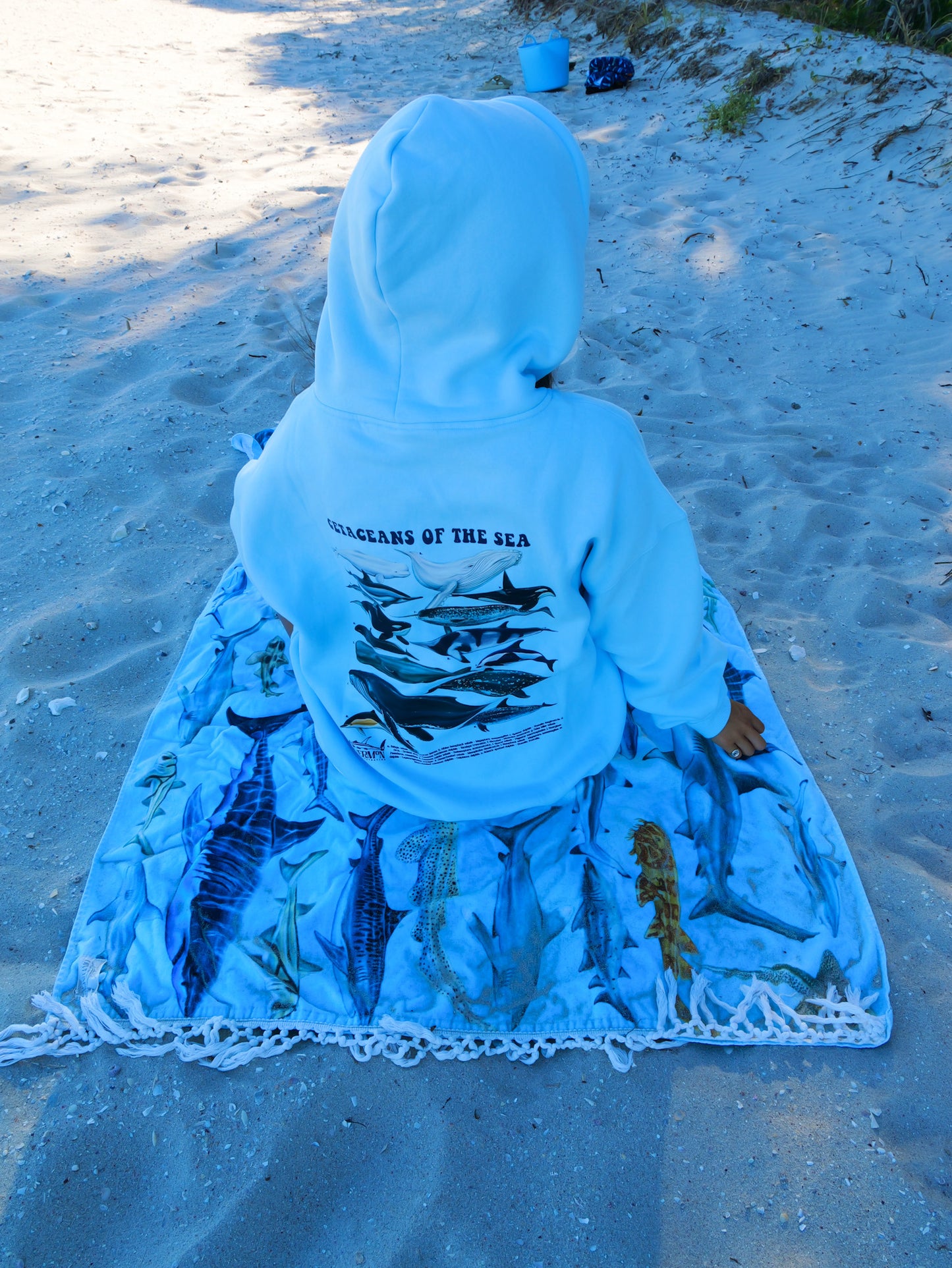 CETACEAN LIGHT BLUE HOODIE UNISEX