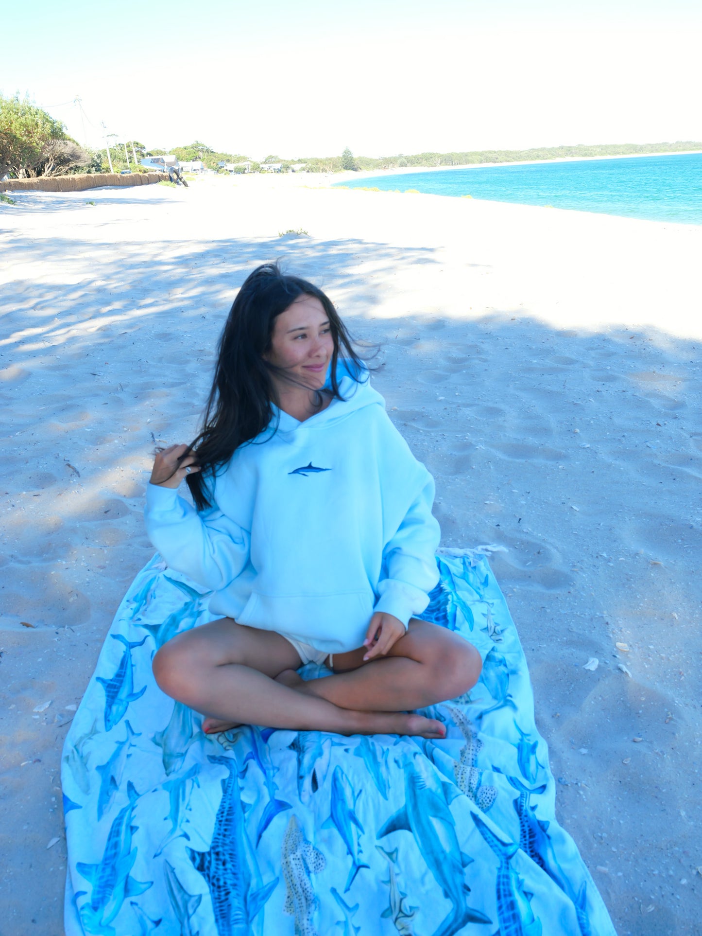 CETACEAN LIGHT BLUE HOODIE UNISEX