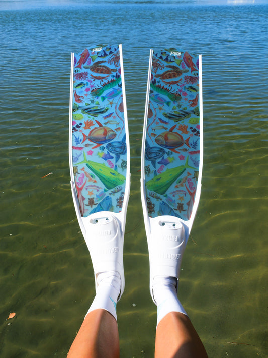 TROPICAL DREAM WHITE FREEDIVING FINS