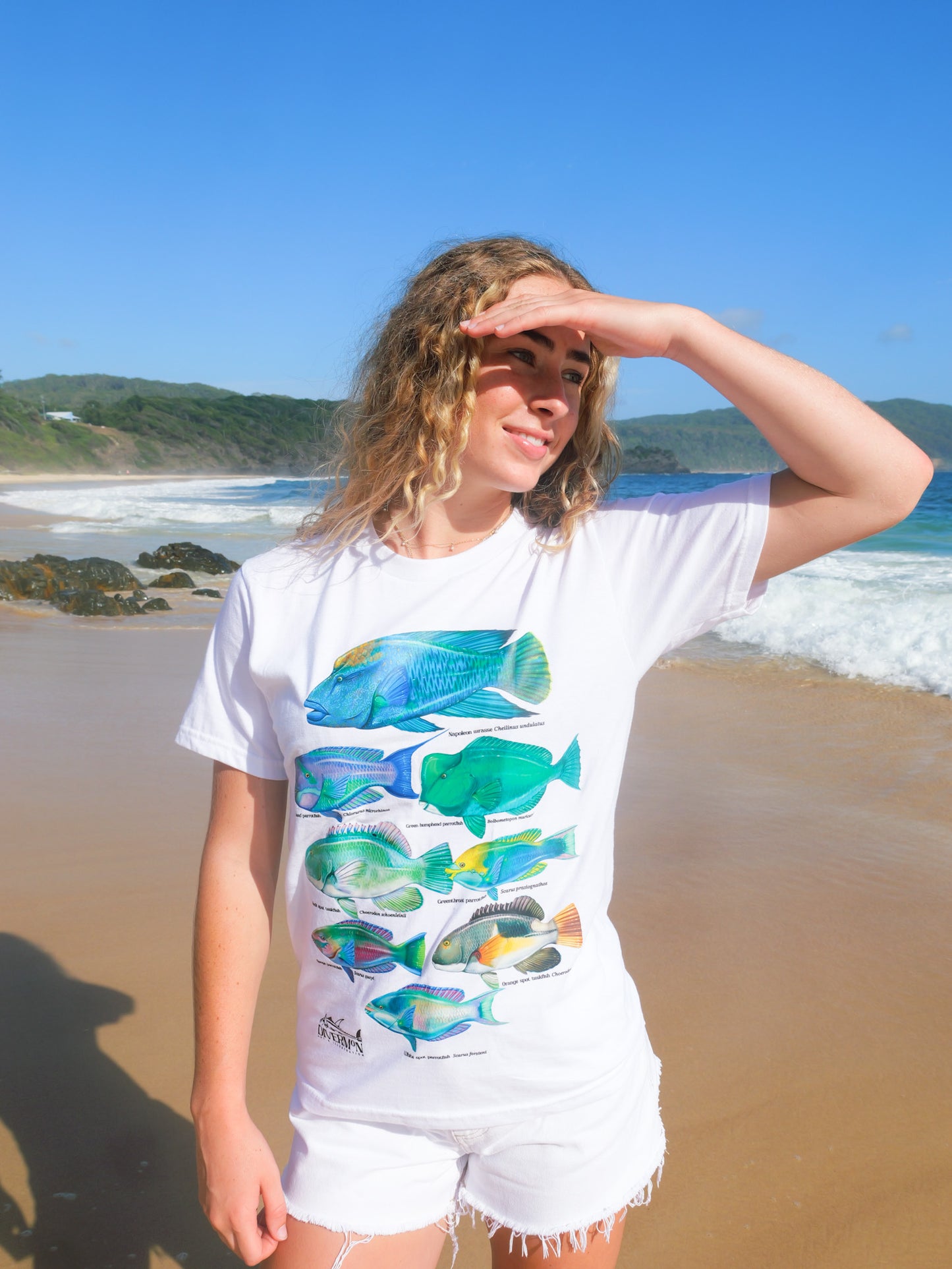 Reef Fish unisex tee alternate view Divermon Art print