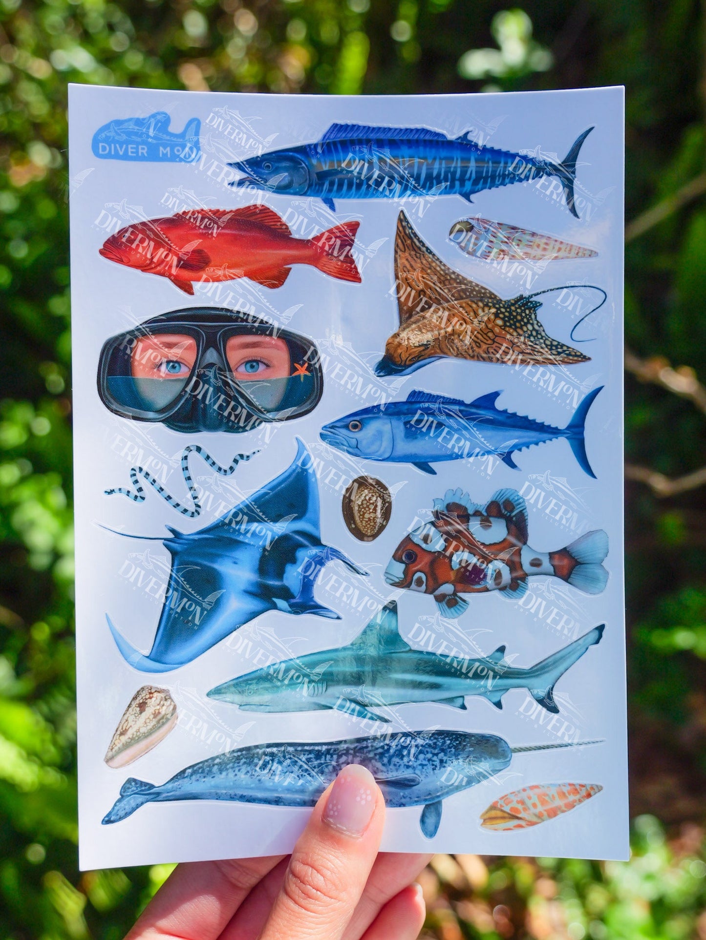 Narwhal sticker sheet