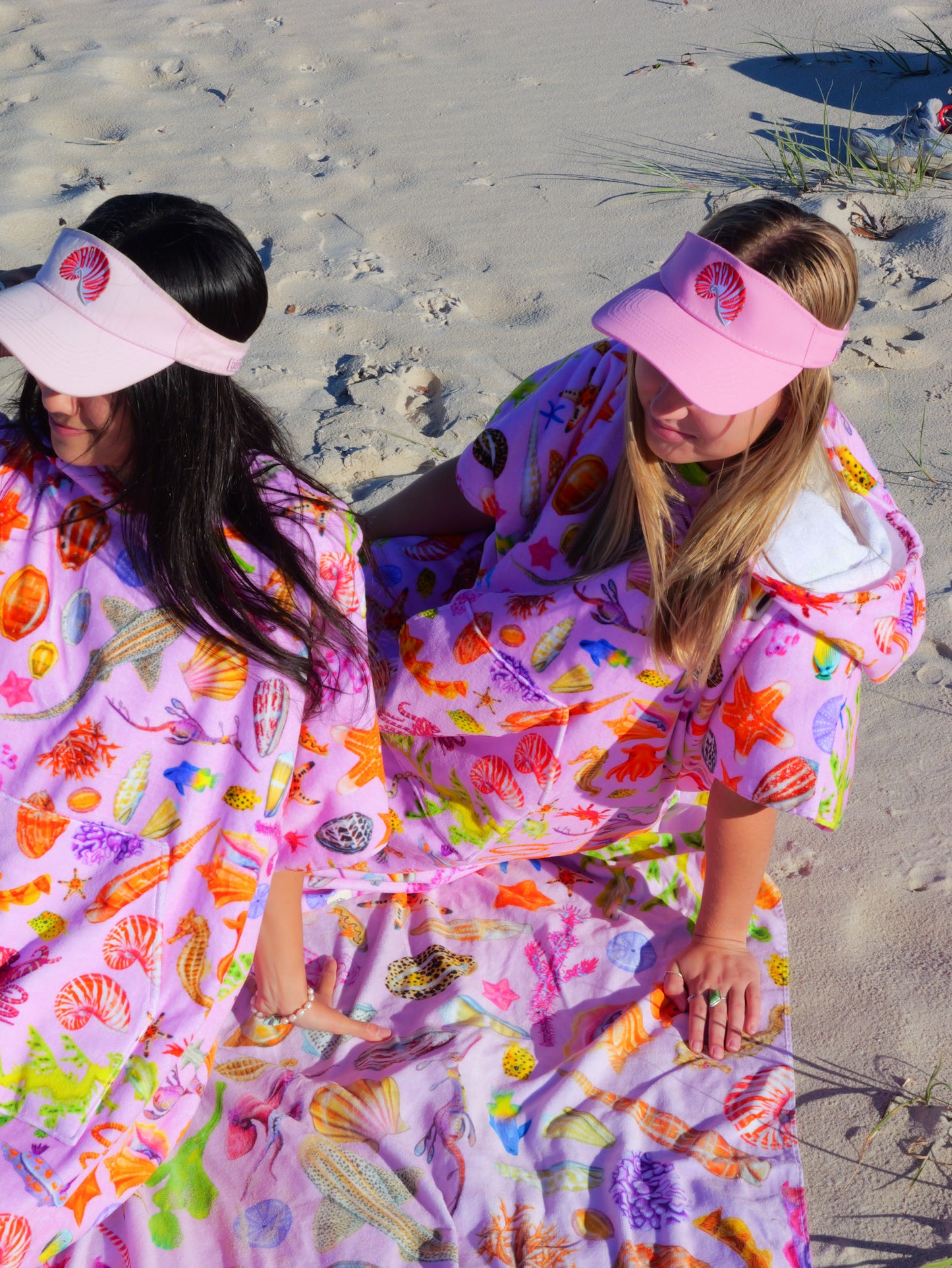 HOODED COTTON TOWEL PINK