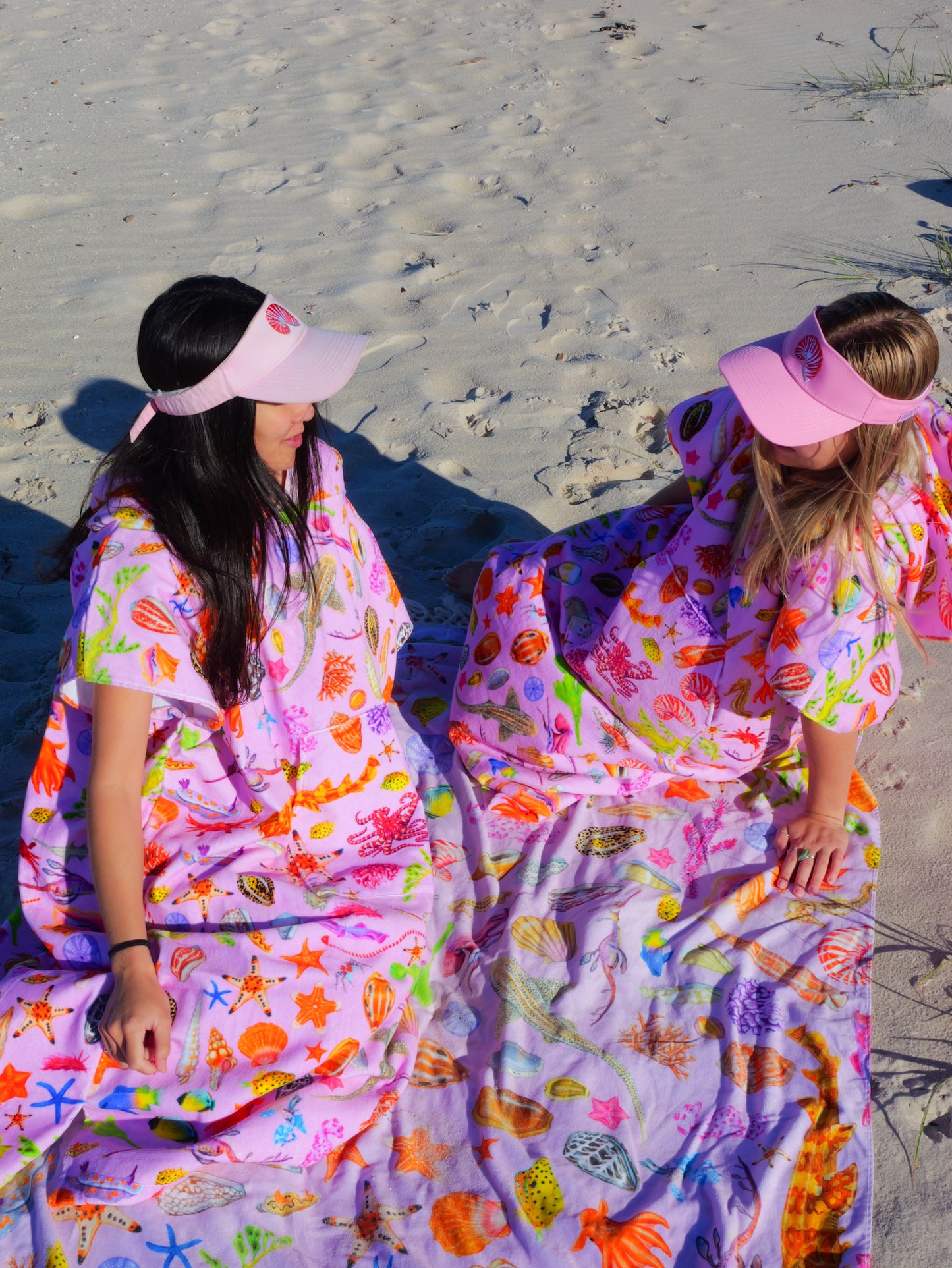 HOODED COTTON TOWEL PINK
