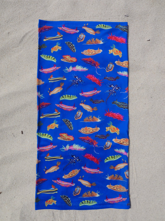 NUDIBRANCH BLUE UV GAITER HEADWEAR