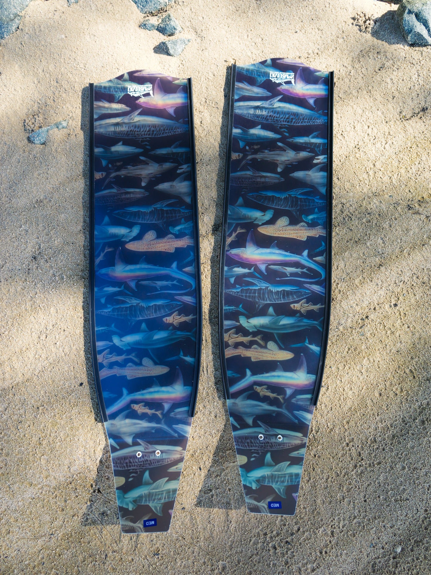TRANSLUCENT THRESHER SHARK FREEDIVING FINS