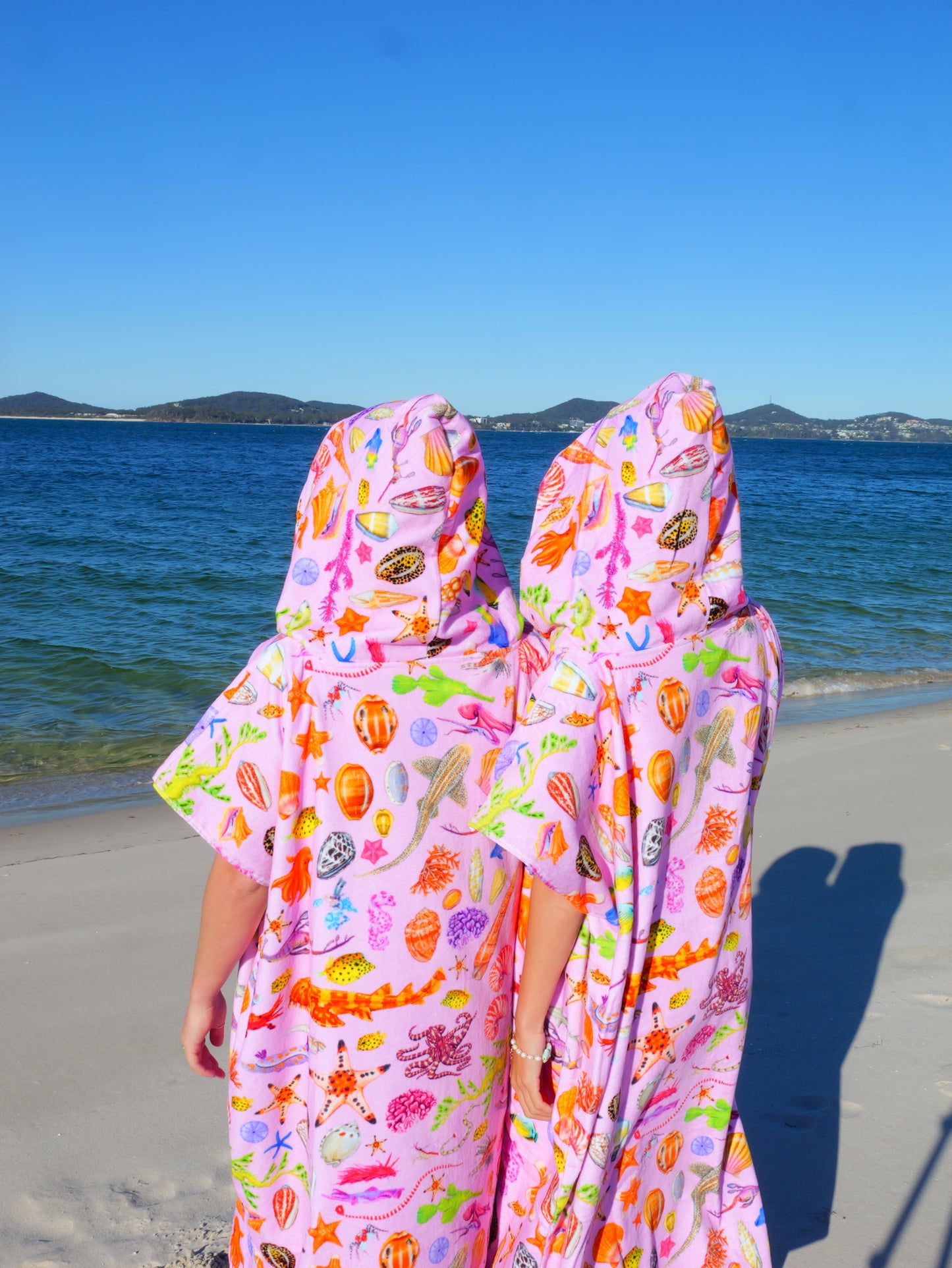 HOODED COTTON TOWEL PINK