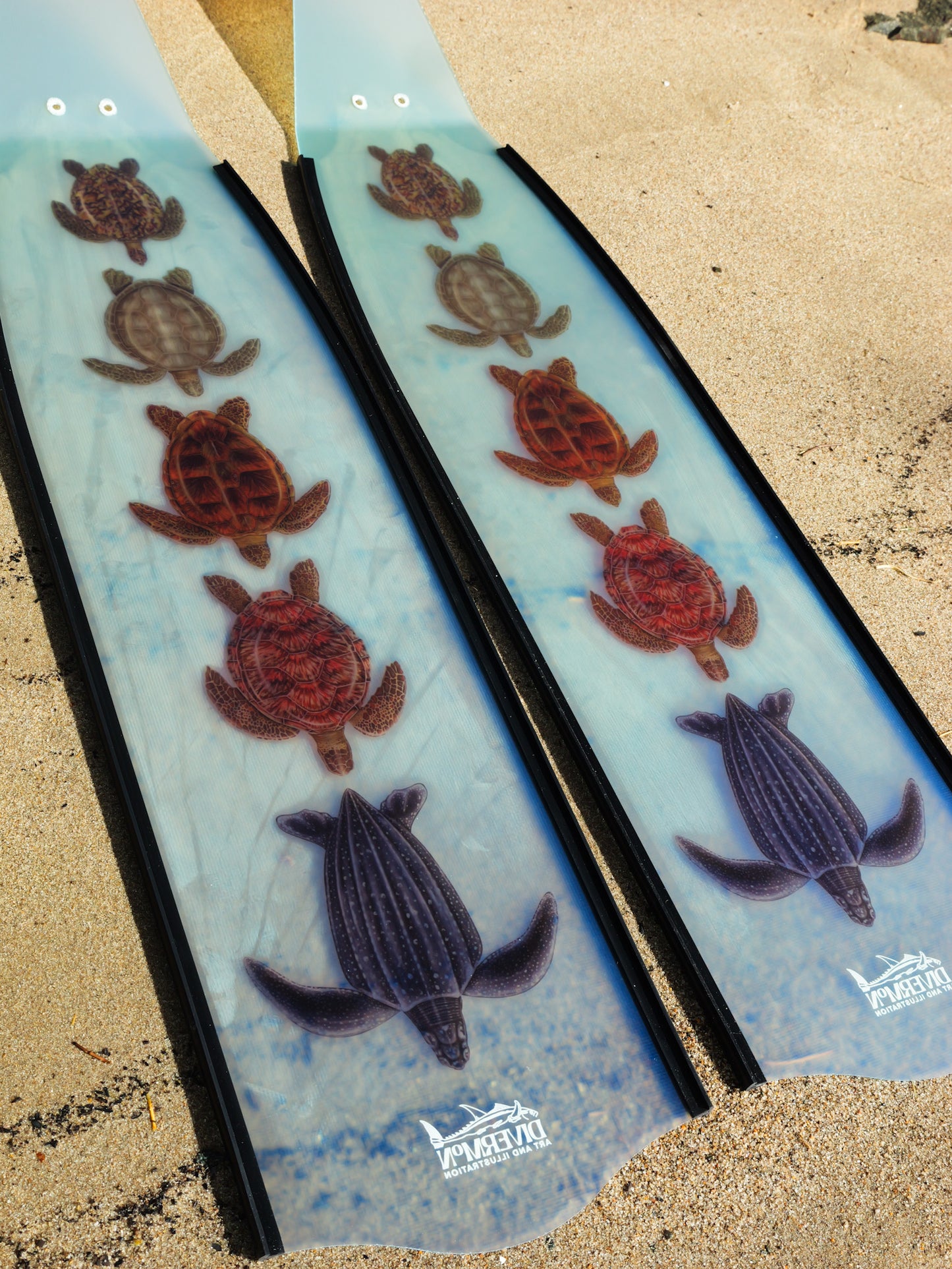 TURTLE BLACK FREEDIVING FINS