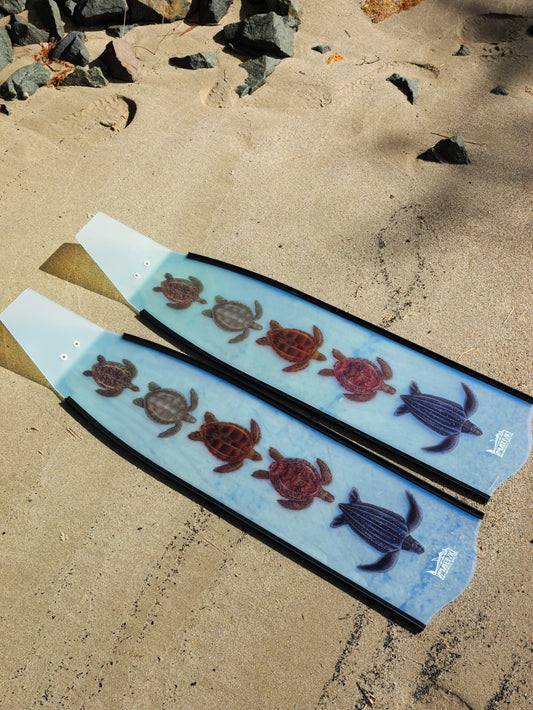 TURTLE BLACK FREEDIVING FINS