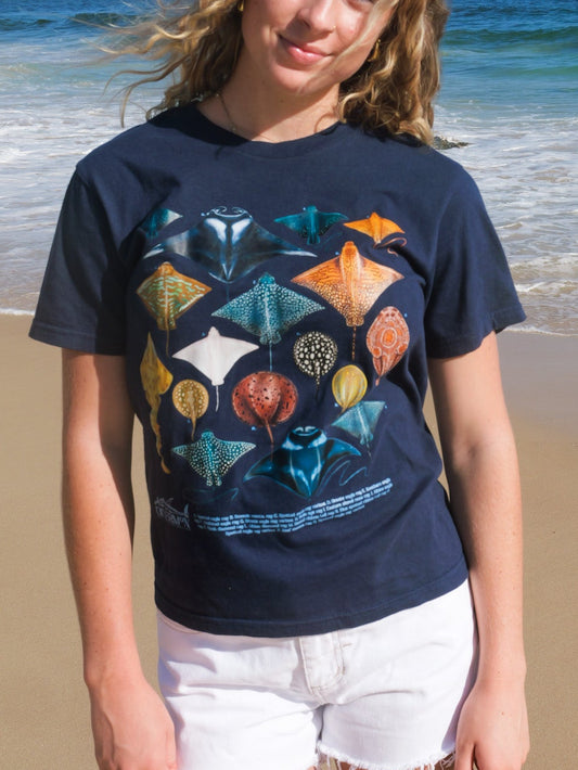 Raymix Navy unisex t-shirt by Divermon Art featuring original ocean marine life artwork