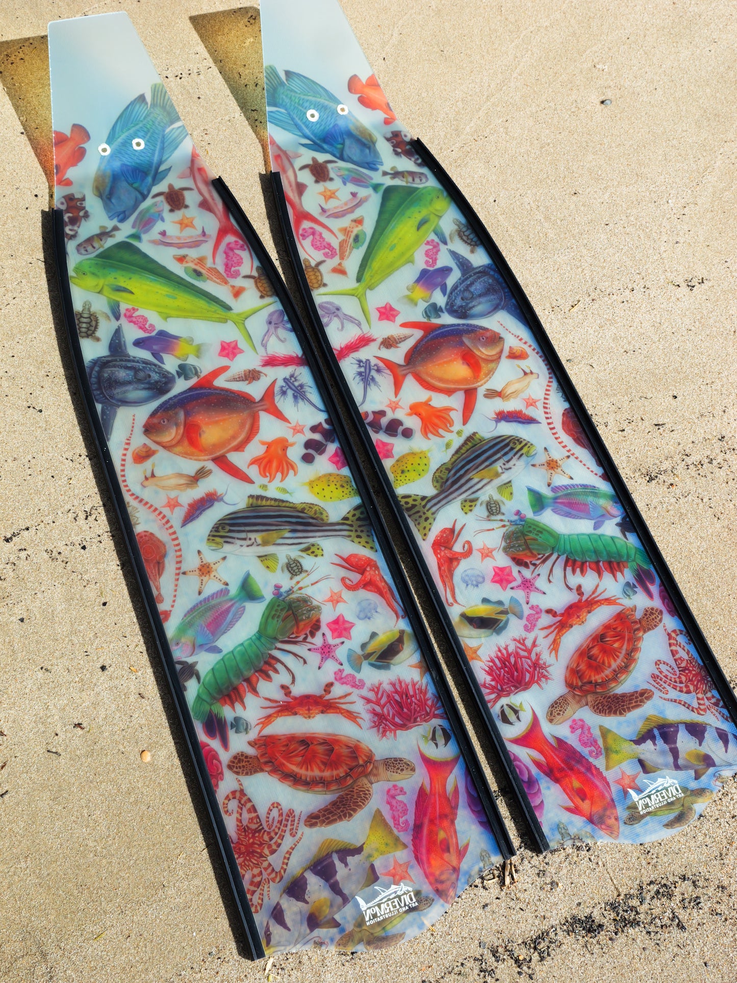 TROPICAL DREAM BLACK FREEDIVING FINS