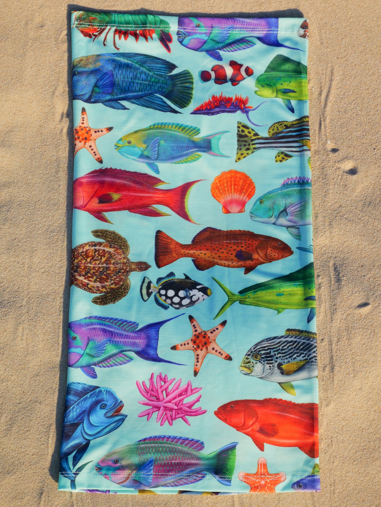 TROPICAL DREAM AQUA UV GAITER HEADWEAR
