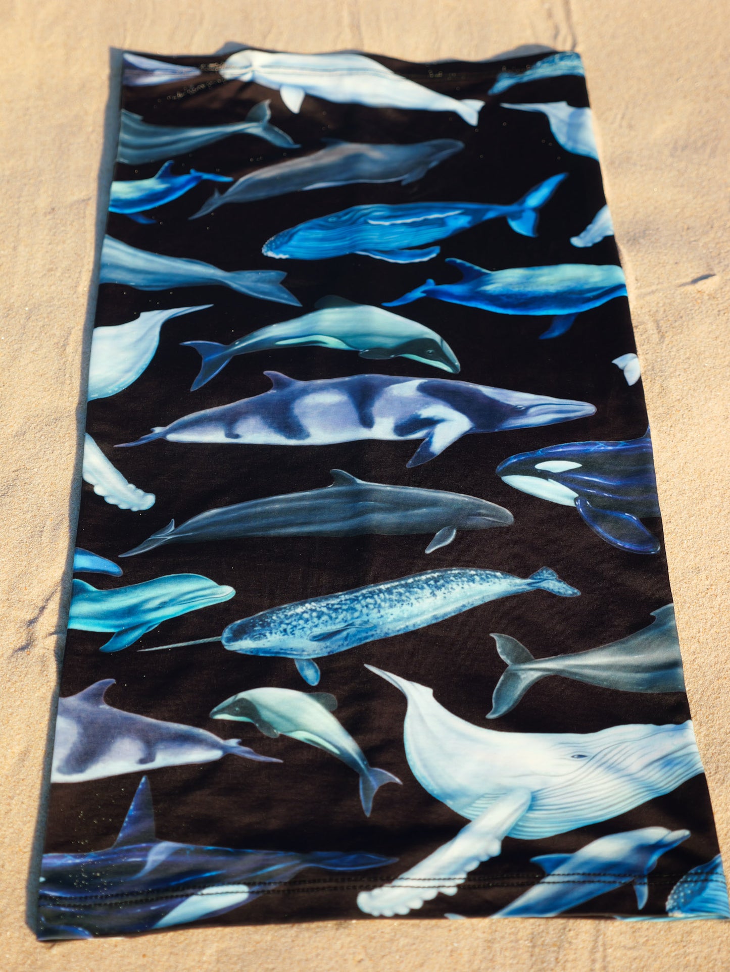 CETACEANS BLACK UV GAITER HEADWEAR