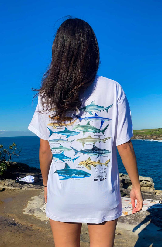 SHARKS WHITE UNISEX T-SHIRT