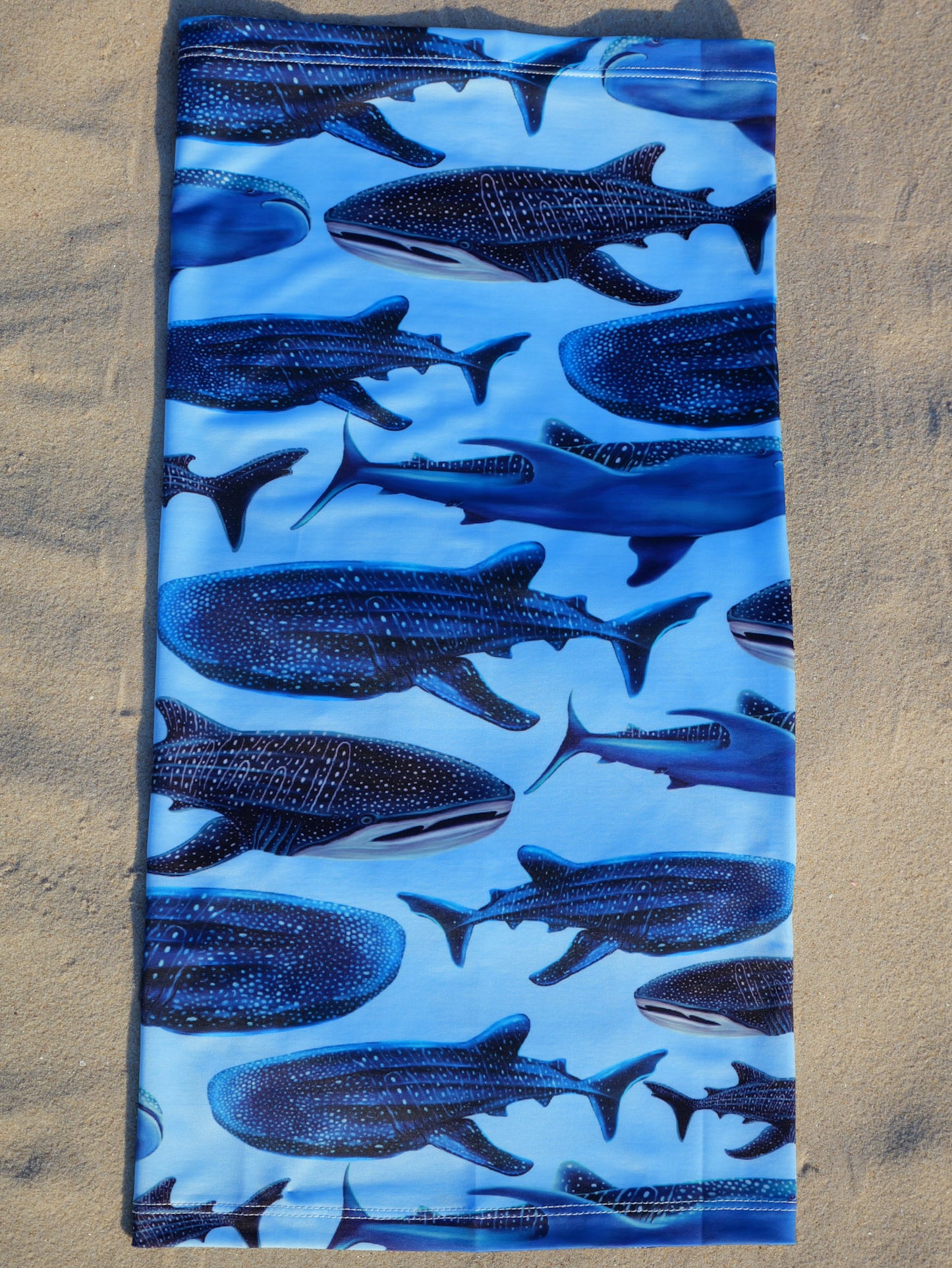 WHALE SHARK BLUE UV GAITER HEADWEAR